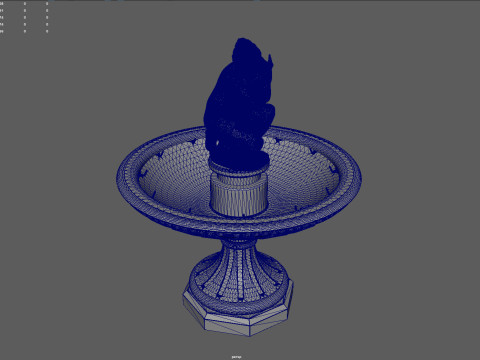 Classical Fountain with Crouching Venus Statue 3D print Modelo de Impressão 3D