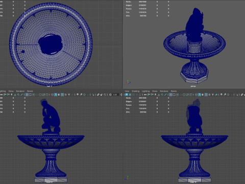 Classical Fountain with Crouching Venus Statue 3D print Modelo de Impressão 3D