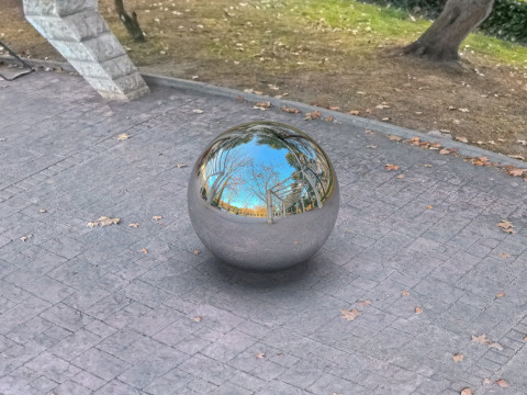 High-Resolution HDRI 360 Winter Park Walkway at Sunset 8192x4096 Soft Evening Light CG Textures