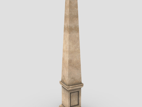 Minimalist Stone Obelisk Game Ready 3D Printable PBR 4K 3D मॉडल
