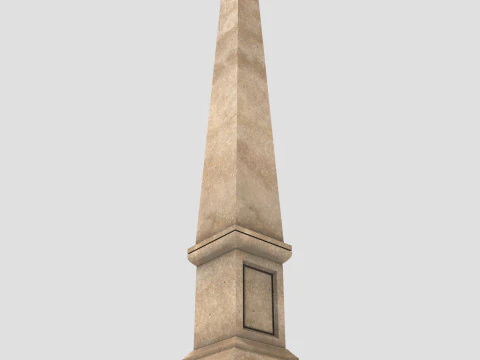 Obelisco de pedra minimalista pronto para jogo em 3D para impress&atilde;o PBR 4K Modelo 3D