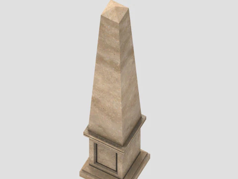 Obelisco de pedra minimalista pronto para jogo em 3D para impress&atilde;o PBR 4K Modelo 3D