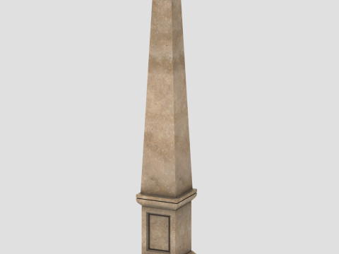 Minimalist Stone Obelisk Game Ready 3D Printable PBR 4K Modelo 3D
