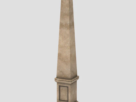 Obelisco de pedra minimalista pronto para jogo em 3D para impress&atilde;o PBR 4K Modelo 3D