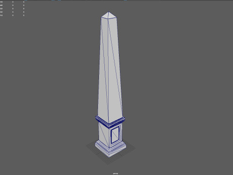 Minimalist Stone Obelisk Game Ready 3D Printable PBR 4K Modelo 3D