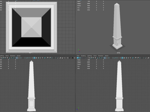 Minimalist Stone Obelisk Game Ready 3D Printable PBR 4K Modelo 3D