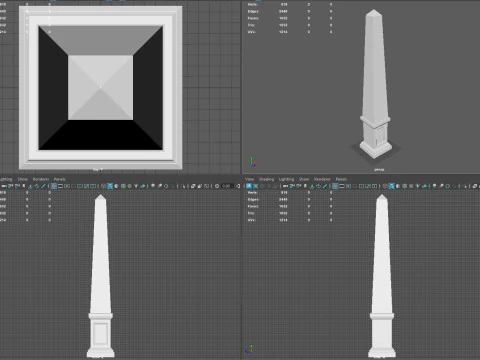 Obelisco de pedra minimalista pronto para jogo em 3D para impress&atilde;o PBR 4K Modelo 3D