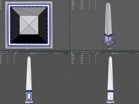 Minimalist Stone Obelisk Game Ready 3D Printable PBR 4K Modelo 3D