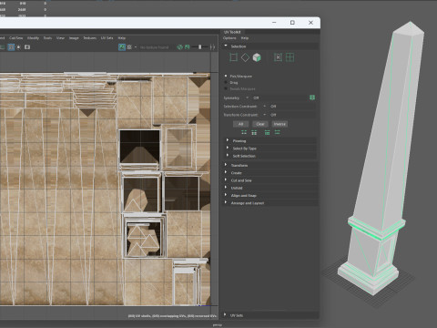 Minimalist Stone Obelisk Game Ready 3D Printable PBR 4K Modelo 3D