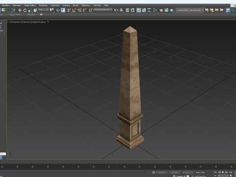 Minimalist Stone Obelisk Game Ready 3D Printable PBR 4K Modelo 3D