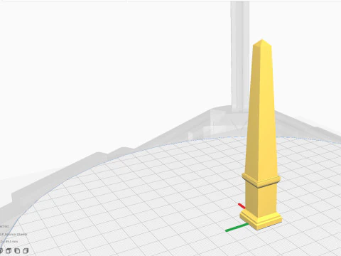 Obelisco de pedra minimalista pronto para jogo em 3D para impress&atilde;o PBR 4K Modelo 3D