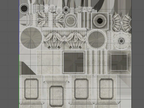 Urna Cl&aacute;ssica Ornamentada com Pedestal Low-poly Modelo 3D