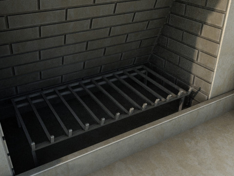 Neoclassical Ornate Fireplace with Fluted Pilasters 3D 모델