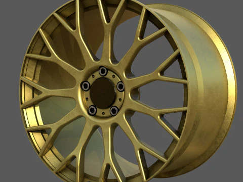 Cerchio in lega a raggi multipli ad alte prestazioni Modello 3D