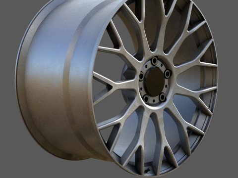 High-Performance Multi Spoke Alloy Wheel Modelo 3D