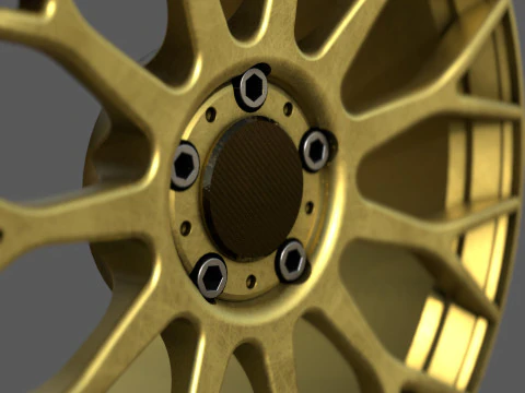 Cerchio in lega a raggi multipli ad alte prestazioni Modello 3D