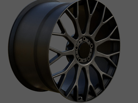 High-Performance Multi Spoke Alloy Wheel Modelo 3D