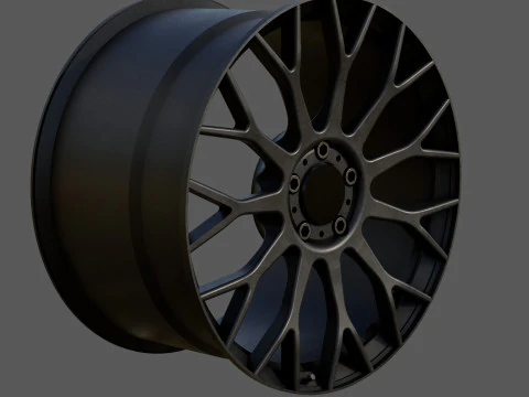 Cerchio in lega a raggi multipli ad alte prestazioni Modello 3D