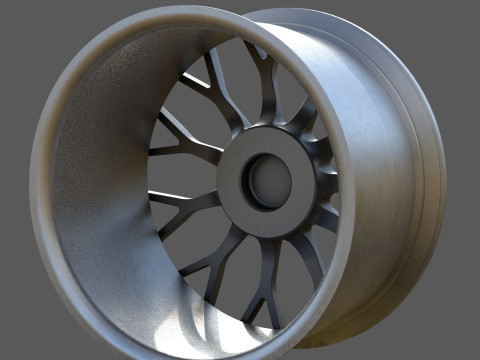 High-Performance Multi Spoke Alloy Wheel Modelo 3D