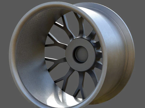 Cerchio in lega a raggi multipli ad alte prestazioni Modello 3D