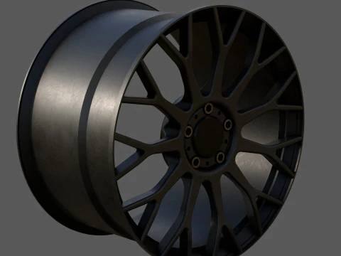 Cerchio in lega a raggi multipli ad alte prestazioni Modello 3D