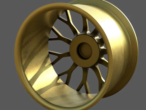 Cerchio in lega a raggi multipli ad alte prestazioni Modello 3D