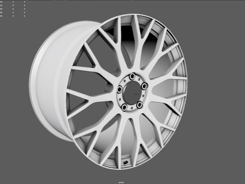 High-Performance Multi Spoke Alloy Wheel Modelo 3D
