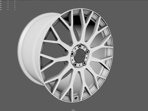 Cerchio in lega a raggi multipli ad alte prestazioni Modello 3D