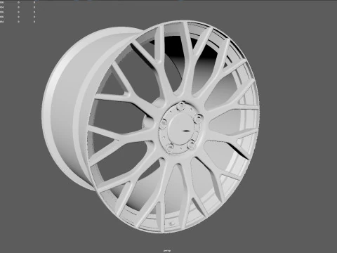 Cerchio in lega a raggi multipli ad alte prestazioni Modello 3D