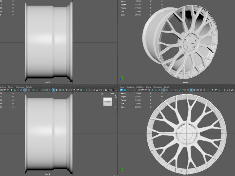 High-Performance Multi Spoke Alloy Wheel Modelo 3D