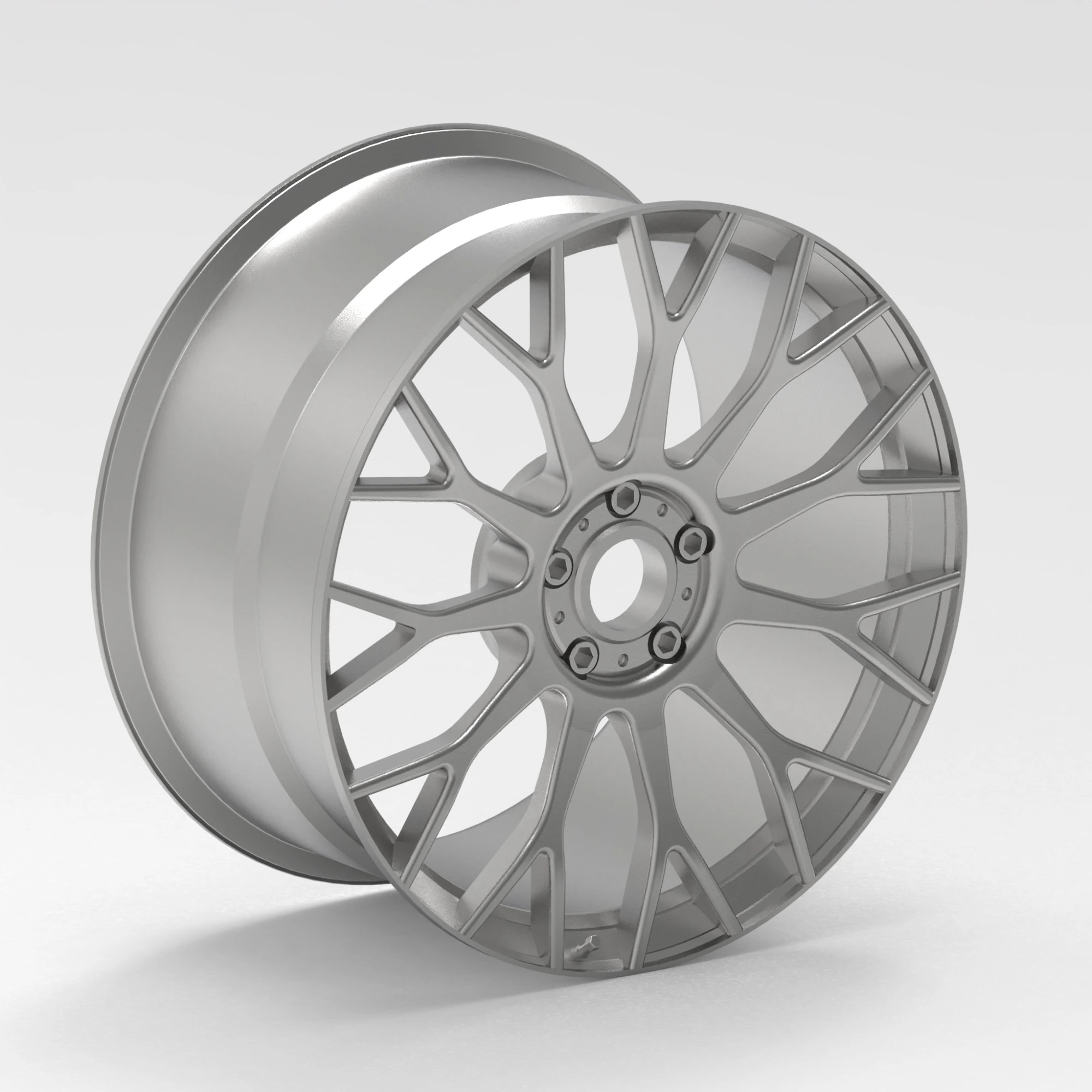 RC Car Racing Style Multi-Spoke Wheel 3D Print Model .c4d .max .obj .3ds .fbx .stl .blend 