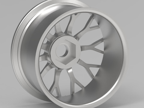 RC Car Racing Style Multi-Spoke Wheel 3Dプリントモデル