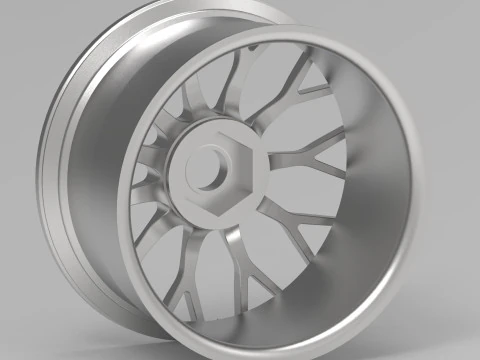 RC Car Racing Style Multi-Spoke Wheel 3D Print Model