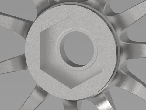 RC Car Racing Style Multi-Spoke Wheel 3Dプリントモデル
