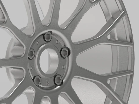 RC Car Racing Style Multi-Spoke Wheel 3D Print Model