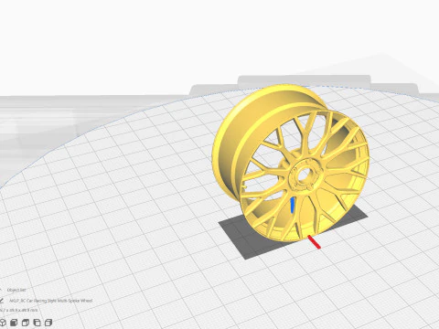 RC Car Racing Style Multi-Spoke Wheel 3D Print Model