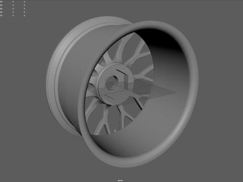 RC Car Racing Style Multi-Spoke Wheel 3Dプリントモデル