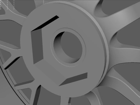 RC Car Racing Style Multi-Spoke Wheel 3D Print Model