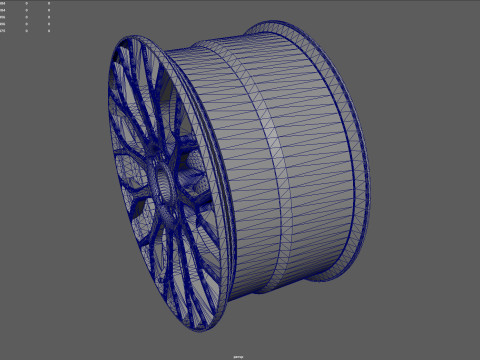 RC Car Racing Style Multi-Spoke Wheel 3Dプリントモデル