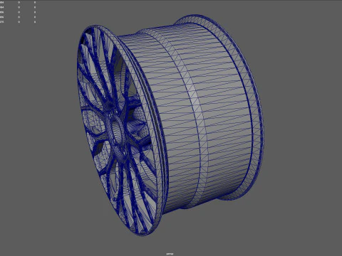 RC Car Racing Style Multi-Spoke Wheel 3D Print Model