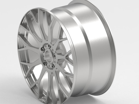 RC Car Racing Style Multi-Spoke Wheel 3Dプリントモデル