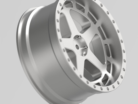 5-Spoke RC Drift Wheel 110 Scale 62mm Diameter - 12mm Hex 3D-Druckmodell