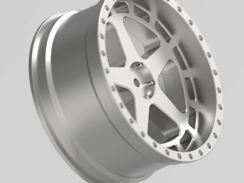 5-Speichen-RC-Driftrad im Ma&szlig;stab 110, 62 mm Durchmesser &ndash; 12 mm Sechskant 3D Druckmodell