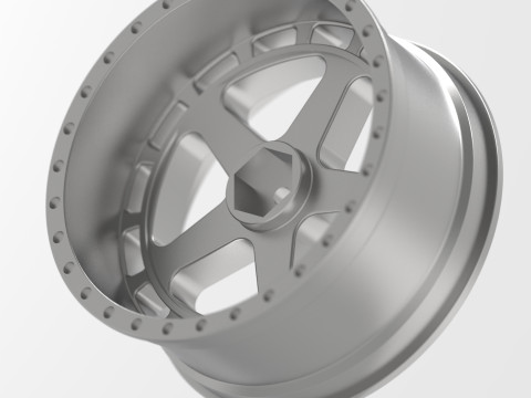 5-Spoke RC Drift Wheel 110 Scale 62mm Diameter - 12mm Hex 3D-Druckmodell
