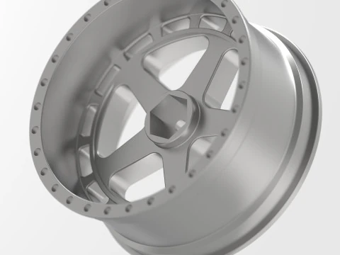 5-Speichen-RC-Driftrad im Ma&szlig;stab 110, 62 mm Durchmesser &ndash; 12 mm Sechskant 3D Druckmodell