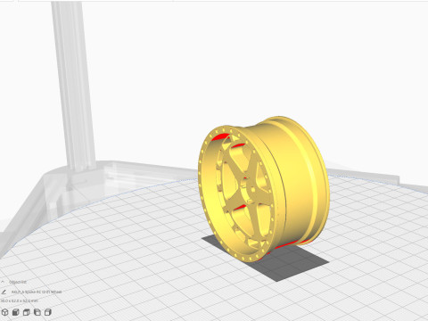 5-Spoke RC Drift Wheel 110 Scale 62mm Diameter - 12mm Hex 3D-Druckmodell