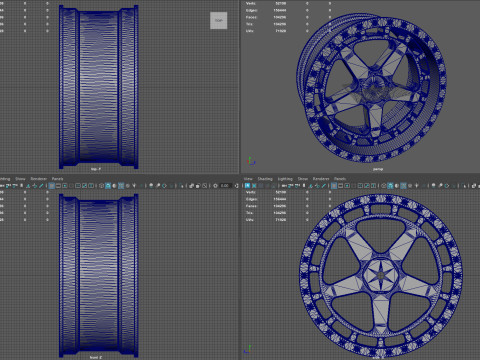 5-Spoke RC Drift Wheel 110 Scale 62mm Diameter - 12mm Hex 3D-Druckmodell