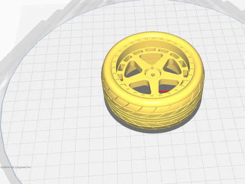 Volante da corsa monopezzo a 5 razze con pneumatico integrato Modello di stampa 3D