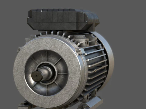 Motore elettrico monofase di alta qualit&agrave; con texture PBR 4K Modello 3D