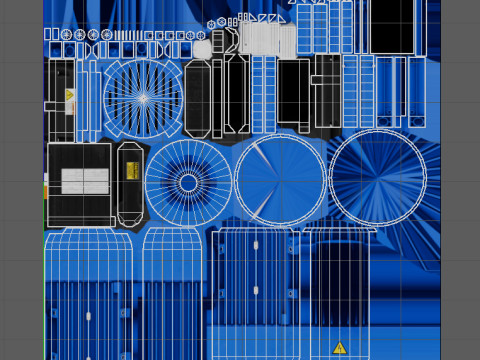 Low Poly Single Phase Electric Motor Model 3D